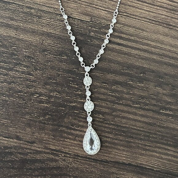 Monet Crystal Y Drop Necklace ASO Katherine Pierce - Picture 3 of 6